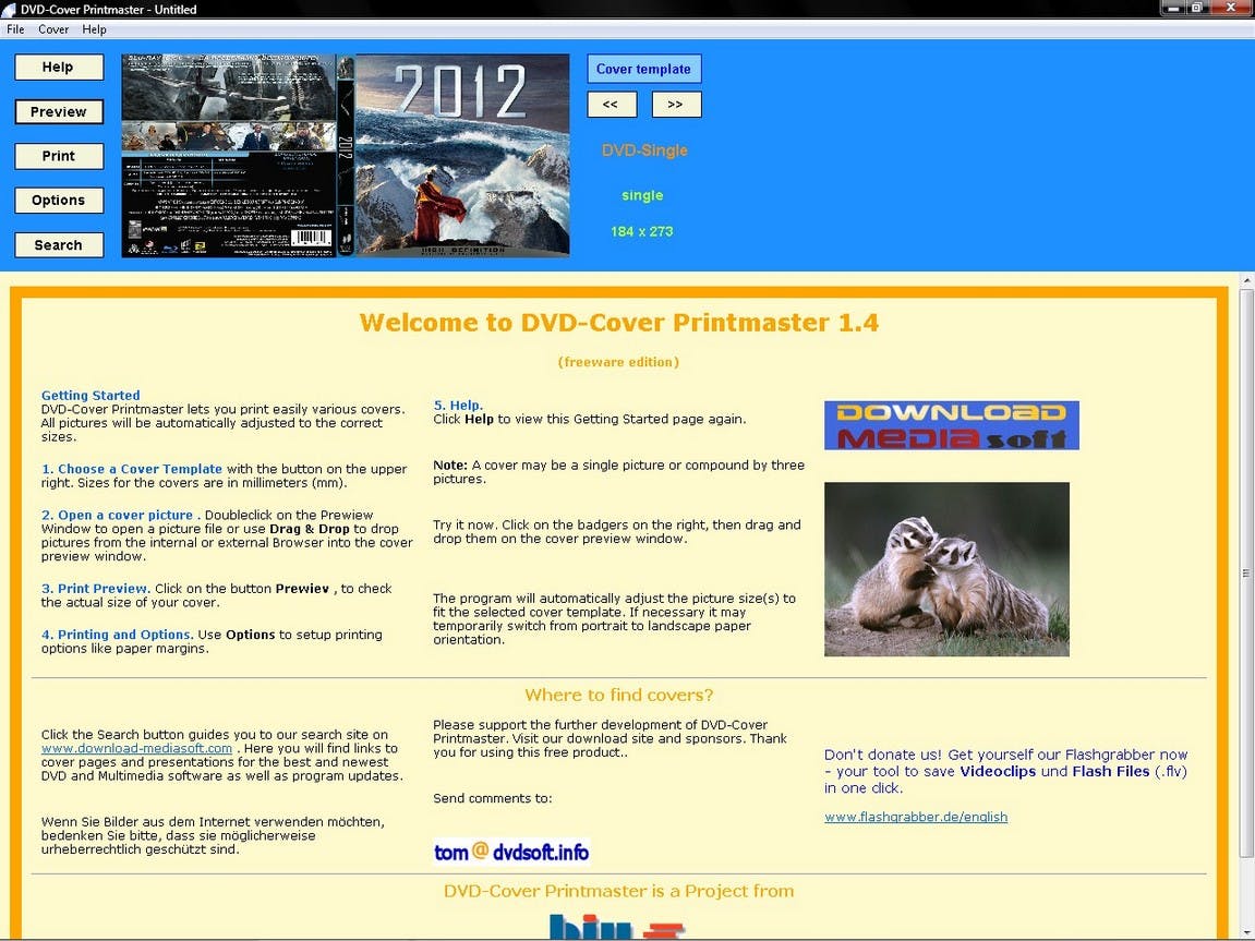 Verse download: DVD Cover Printmaster