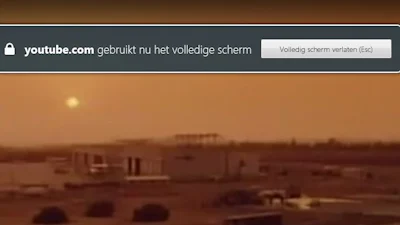 Verwijder de 'fullscreen-melding' bij YouTube in Firefox