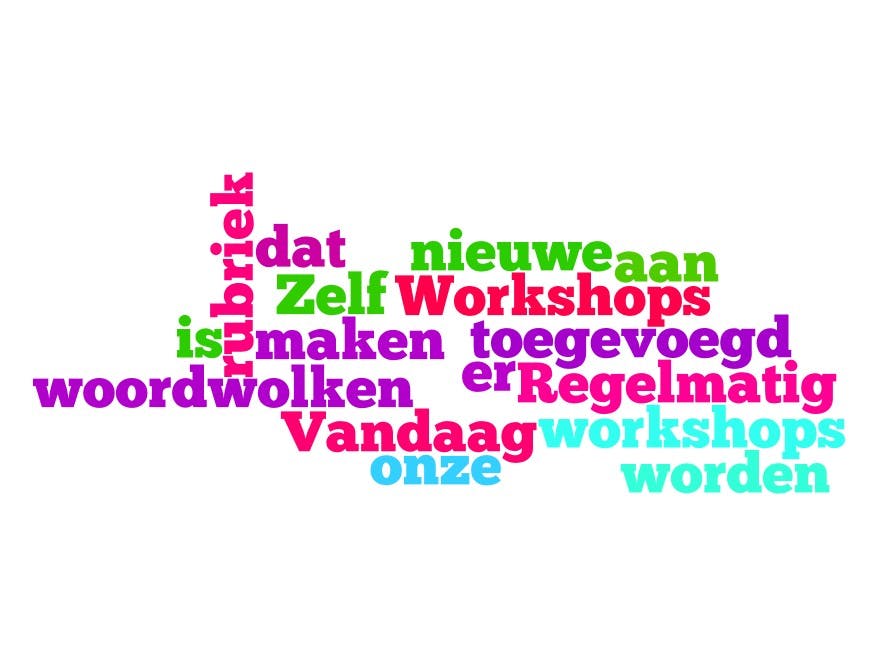 Nieuwe workshop: Zelf woordwolken maken
