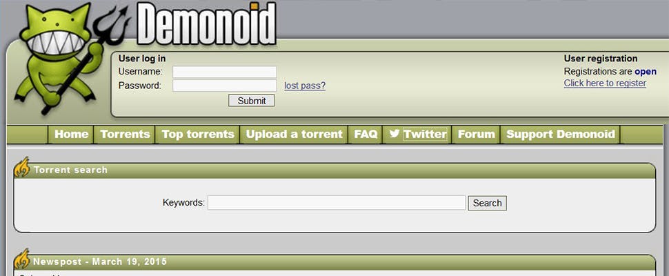 Torrentsite Demonoid offline tot eigenaar weer opduikt