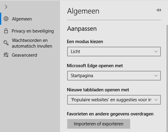 Microsoft verwijdert voorkeursmelding Edge