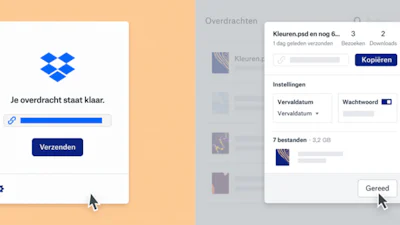Dropbox Transfer biedt (duurder) WeTransfer-alternatief