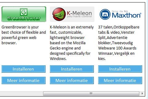 Browserfabrikanten ontevreden met keuzescherm