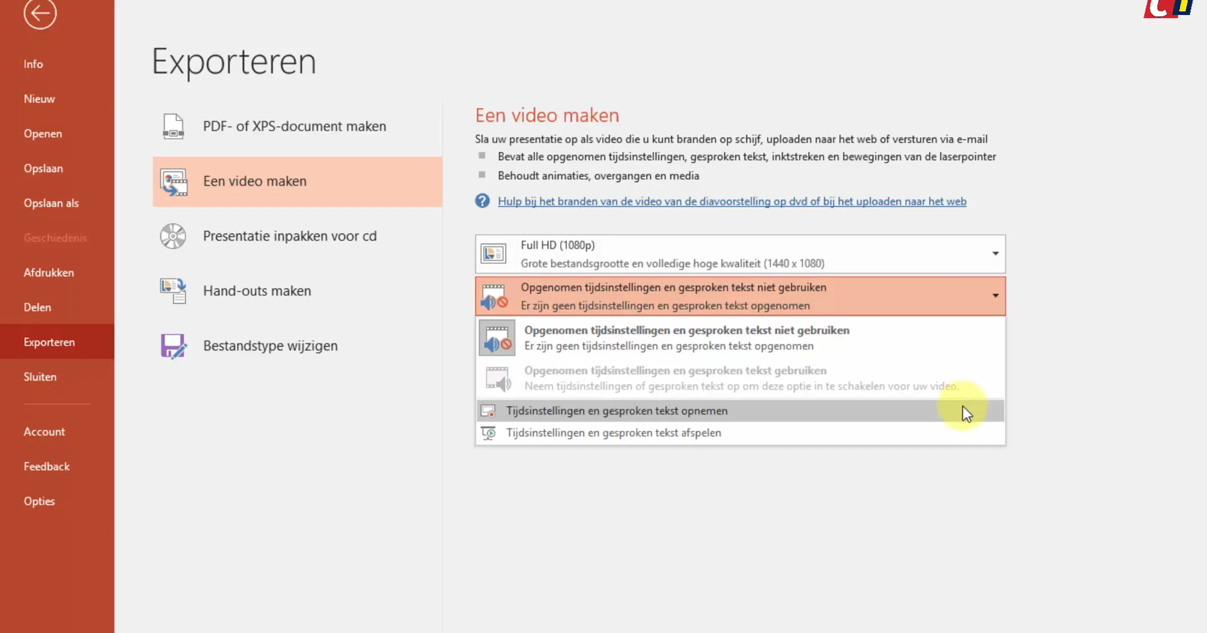 HowTo video: PowerPoint - video van presentatie maken