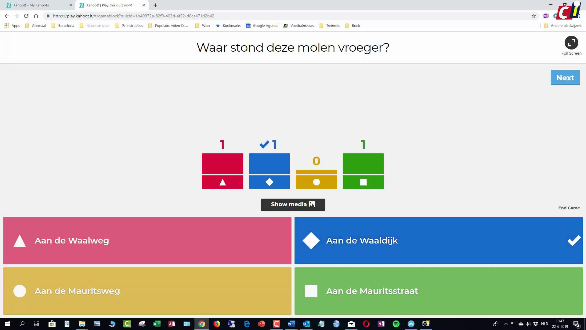 Kahoot!-quiz spelen