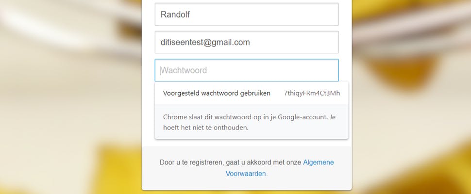Automatisch veilige wachtwoorden aanmaken in Chrome
