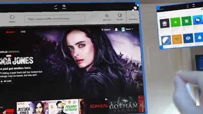 Zo ziet Netflix er uit op HoloLens
