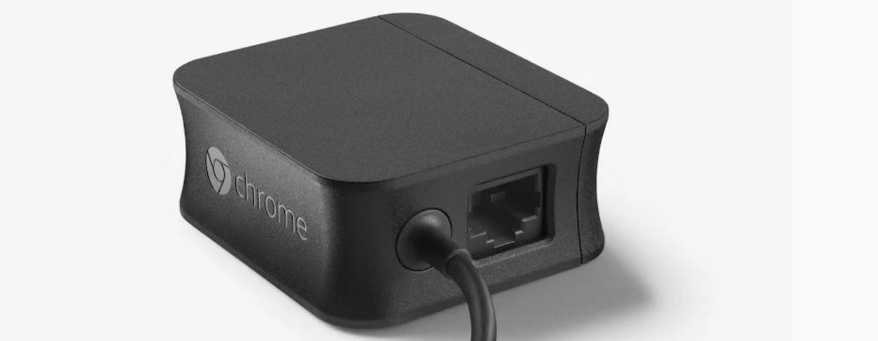 Chromecast via vaste verbinding met ethernet-adapter