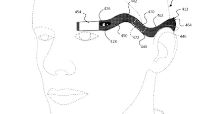 Google patenteert gehalveerde Glass-bril