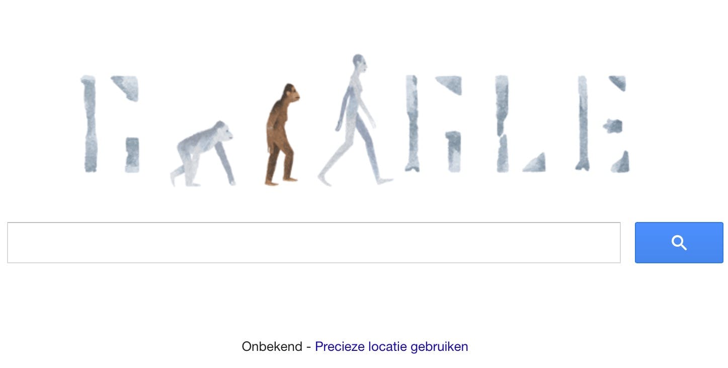 Lucy de Australopithecus herondekt door Google