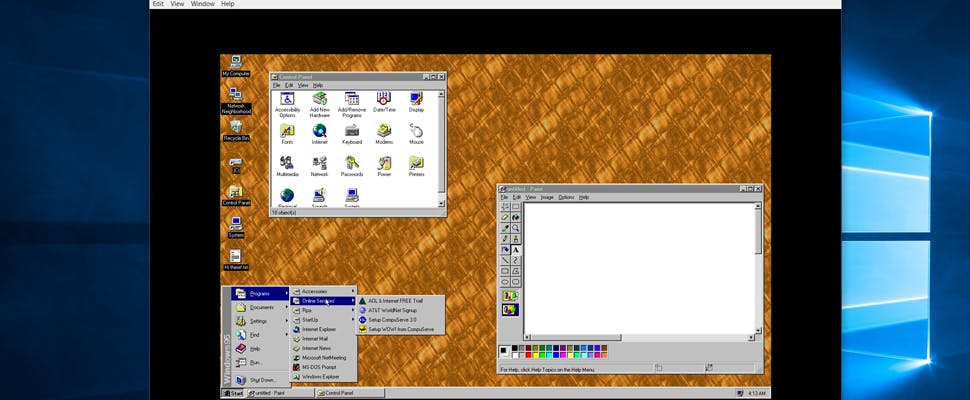 Windows 95-app uit voor Windows 10, macOS en Linux