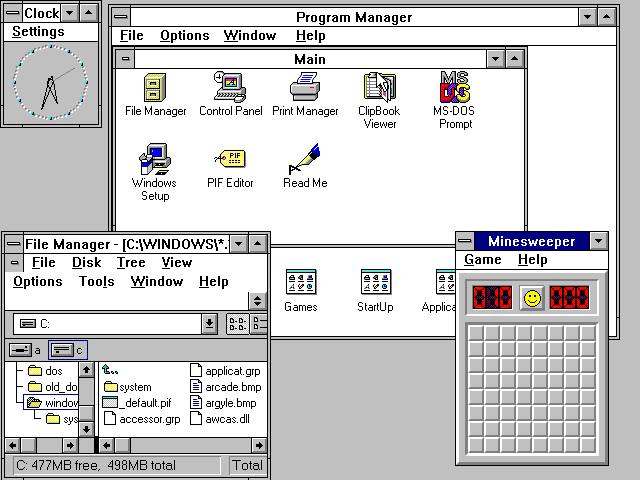 Frans vliegveld plat door Windows 3.1