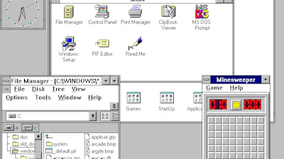 Frans vliegveld plat door Windows 3.1