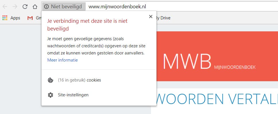 Duidelijkere waarschuwing voor sites zonder https in Chrome