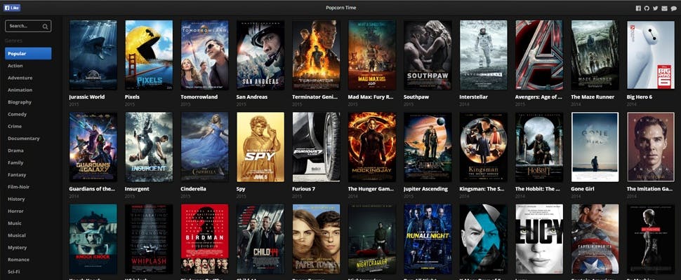 Doodsteek Popcorntime.io en YIFY te wijten aan filmmaatschappijen
