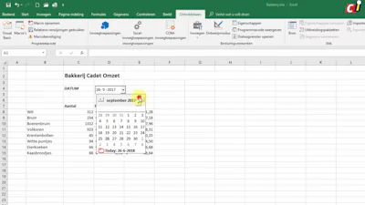 Excel: datumkiezer
