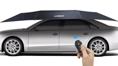 Auto-paraplu laadt tevens smartphone op