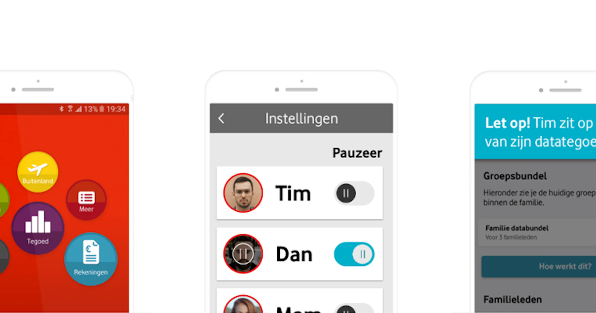 Databundel delen met Red Together-abonnement Vodafone