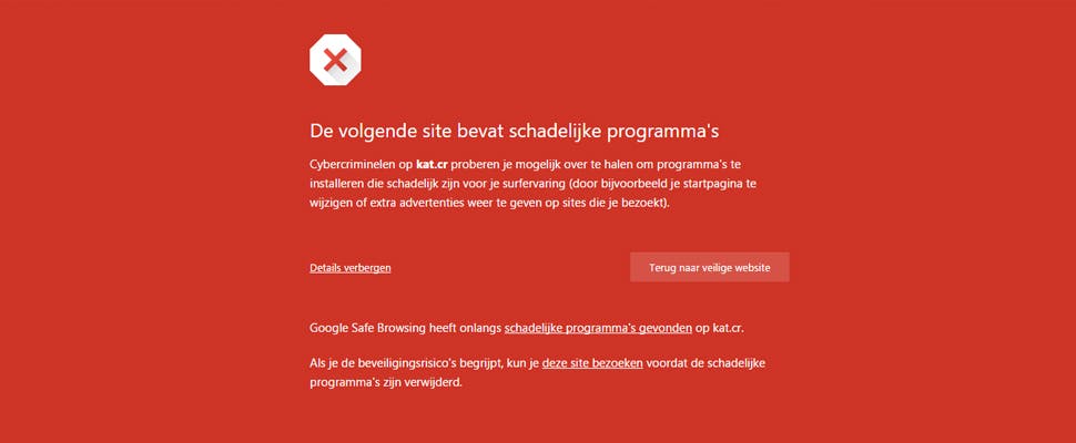 Google geeft extra info bij schadelijke websites