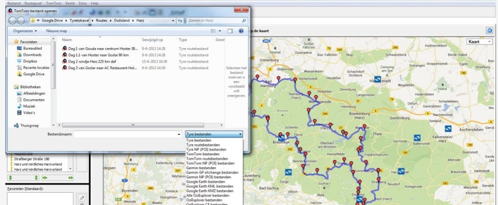 Routeplanner Tyre stopt met Google Maps-integratie
