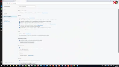 Opera: menu en instellingen