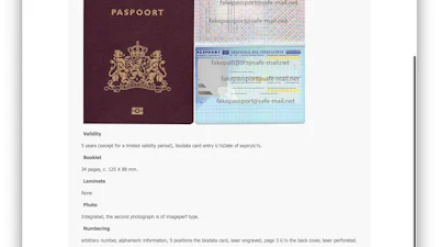 Te koop: Nederlands paspoort (t.e.a.b.)