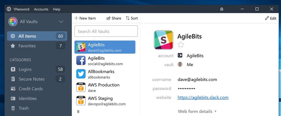 Veel nieuwe functies voor Windows-versie 1Password 