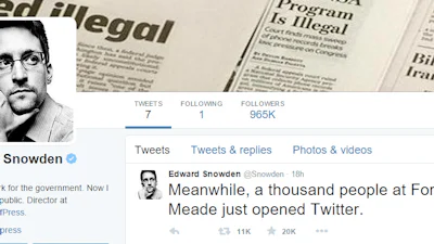 Klokkenluider Edward Snowden nu ook op Twitter