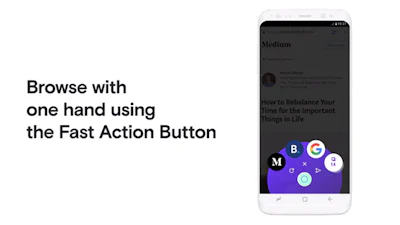 Opera Touch-browser met één hand te bedienen
