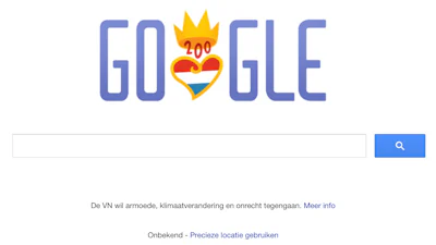 200 jaar koninkrijk gevierd door Google