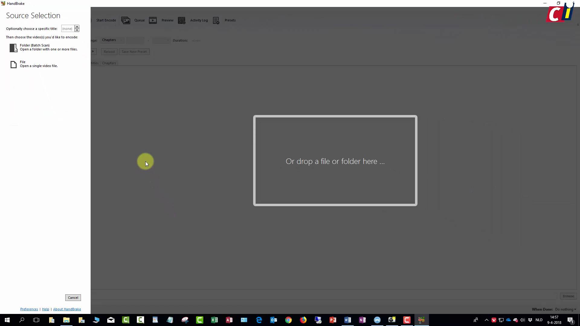 HandBrake: enkele video verkleinen