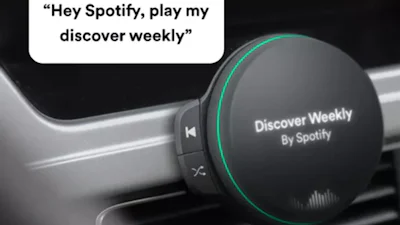 Spotify-speaker voor in de auto duikt op