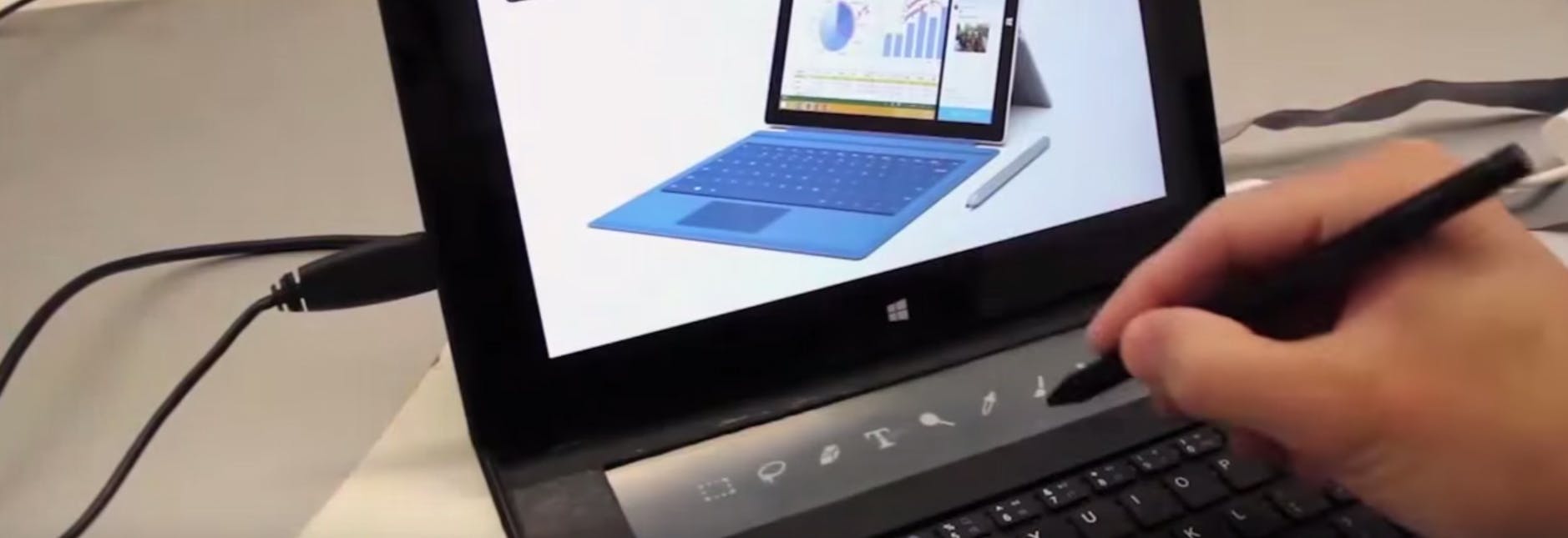 Microsoft toont e-ink display in toetsenbord