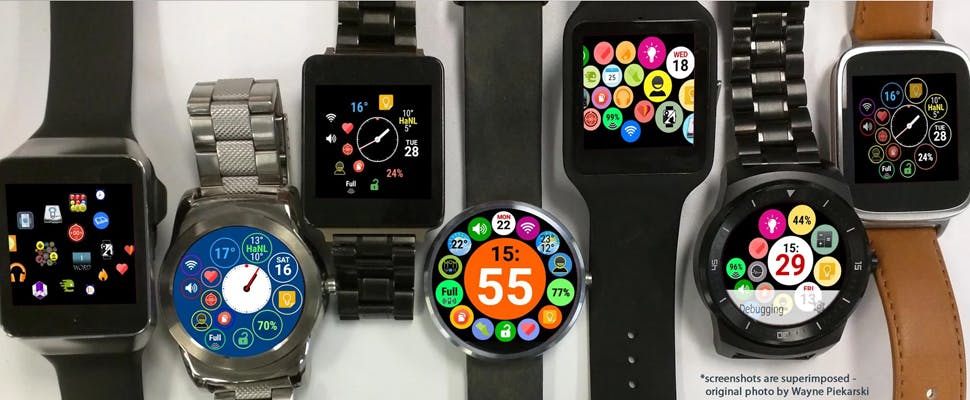 Android Wear-watch lijkt op Apple Watch met Bubble Cloud