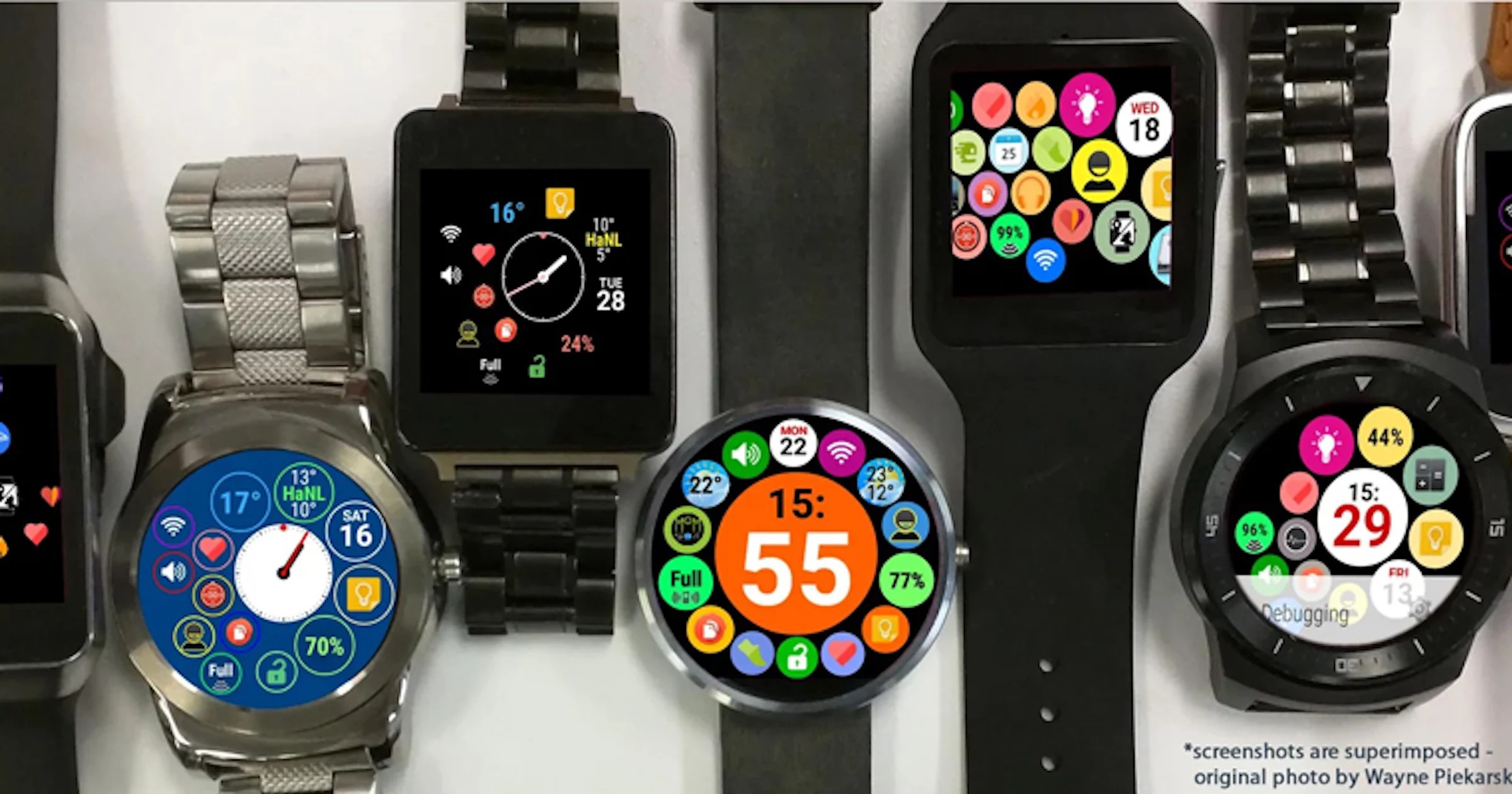 Android Wear-watch lijkt op Apple Watch met Bubble Cloud
