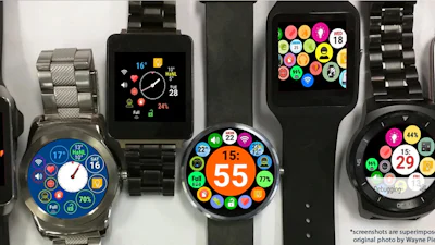 Android Wear-watch lijkt op Apple Watch met Bubble Cloud