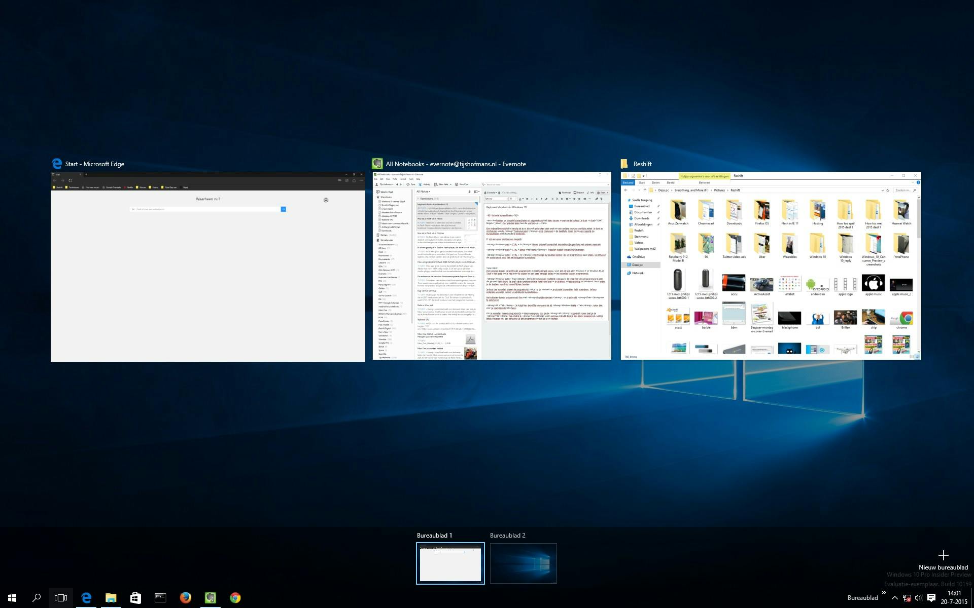 Windows 10: Virtuele bureaubladen en 'Taakweergave'