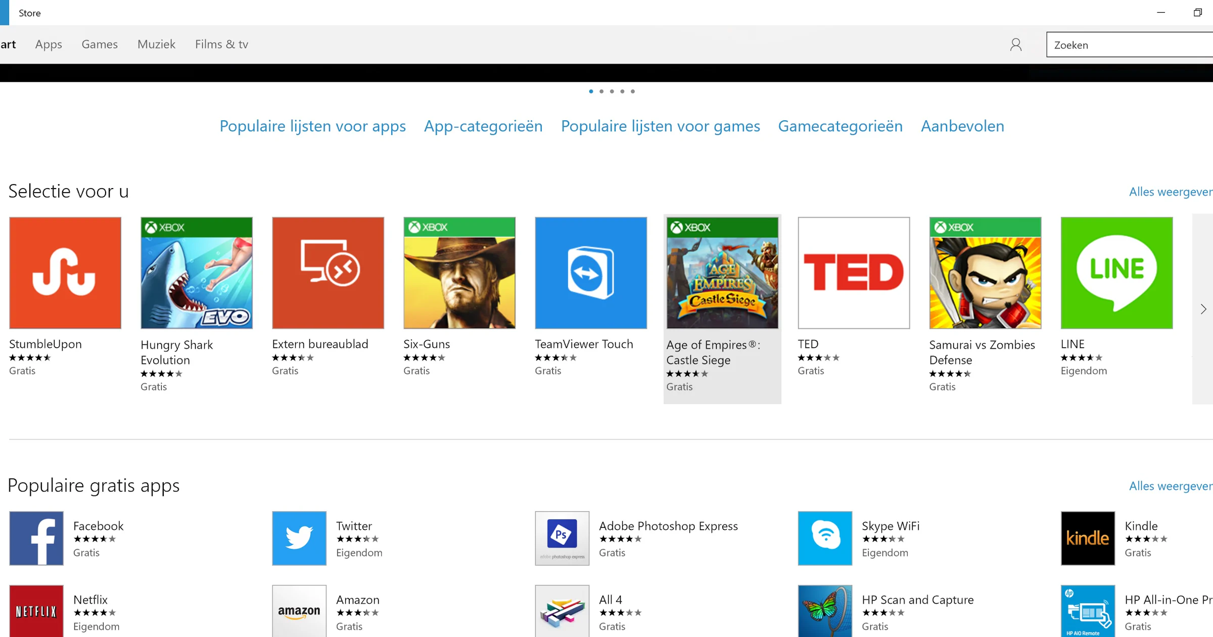 Windows 10: De 'Store'