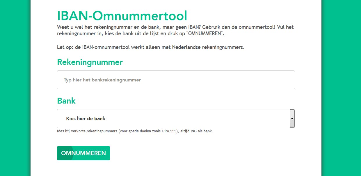 Nederlandse banken zetten nieuwe IBAN-omrekentool online