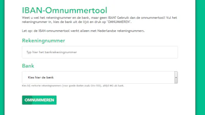 Nederlandse banken zetten nieuwe IBAN-omrekentool online