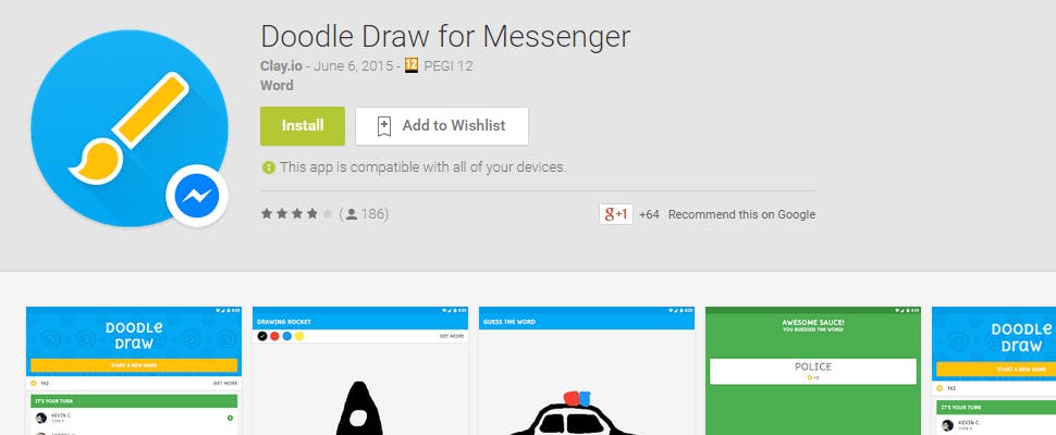 Zo speel je Facebook Messengers eerste spelletje: Doodle Draw