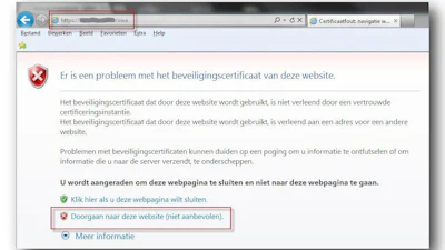 Eddy Willems beantwoordt een vraag over het beveiligingscertificaat