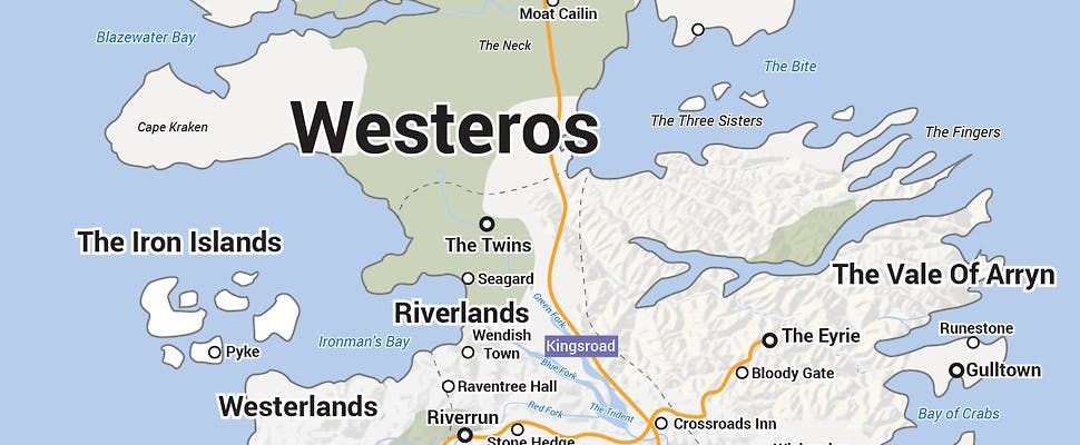 De Game of Thrones-wereld in Google Maps