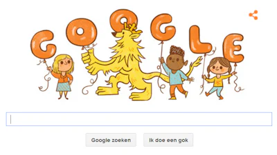 Koningsdag 2015 doodle van Google