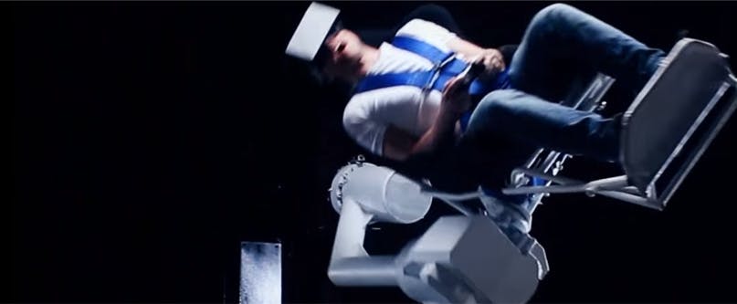 Nog misselijker in virtual reality met achtbaanstoel MMOne