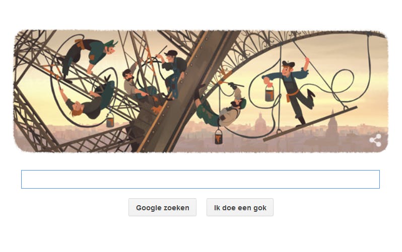 Eiffeltoren geëerd door Google