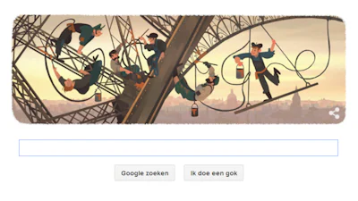 Eiffeltoren geëerd door Google