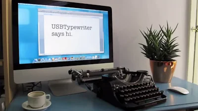 USB Typewriter is een ouderwetse typemachine voor pc en tablet
