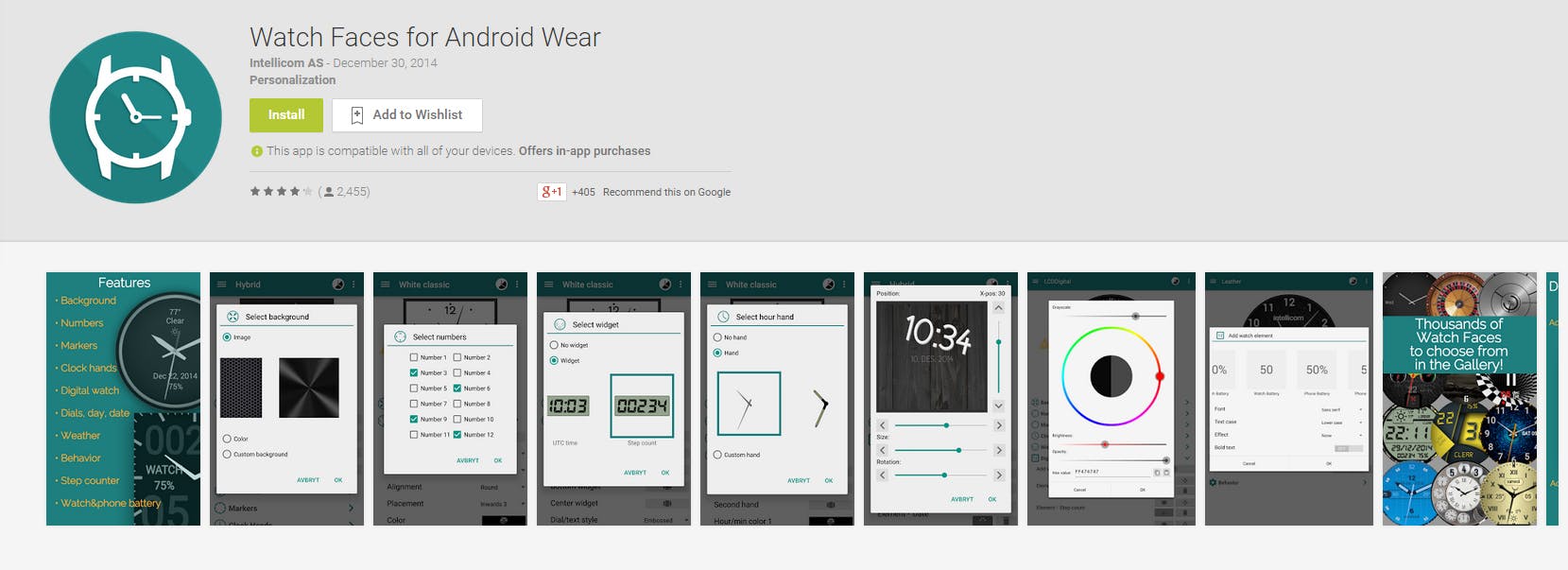 Smartwatch-wijzerplaten maken met Intellicom Watch Faces