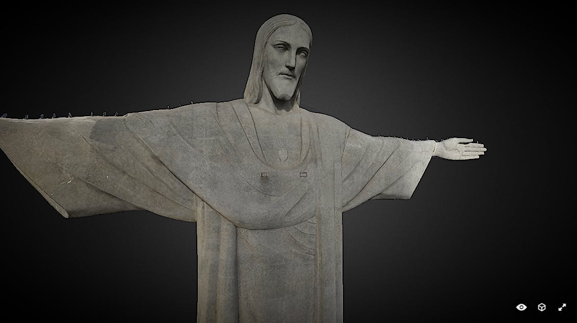  Drone digitaliseert Christus de Verlosser voor 3D-model